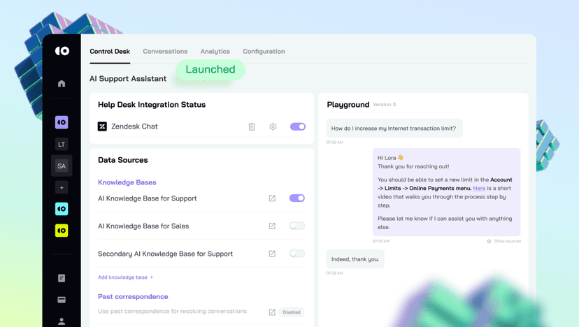Platform with a Fully Customizable AI Agent