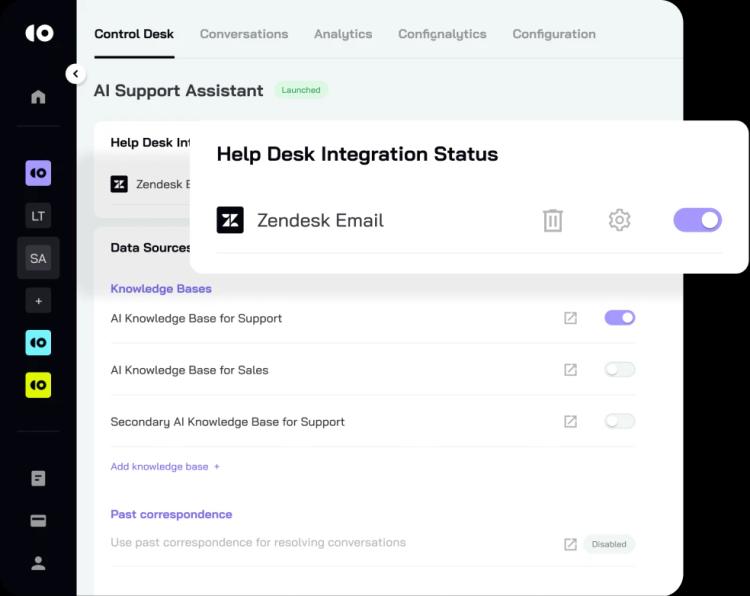 Works across live chat widgets, help centers, ticketing systems, and messaging channels with full encryption and audit tracking.