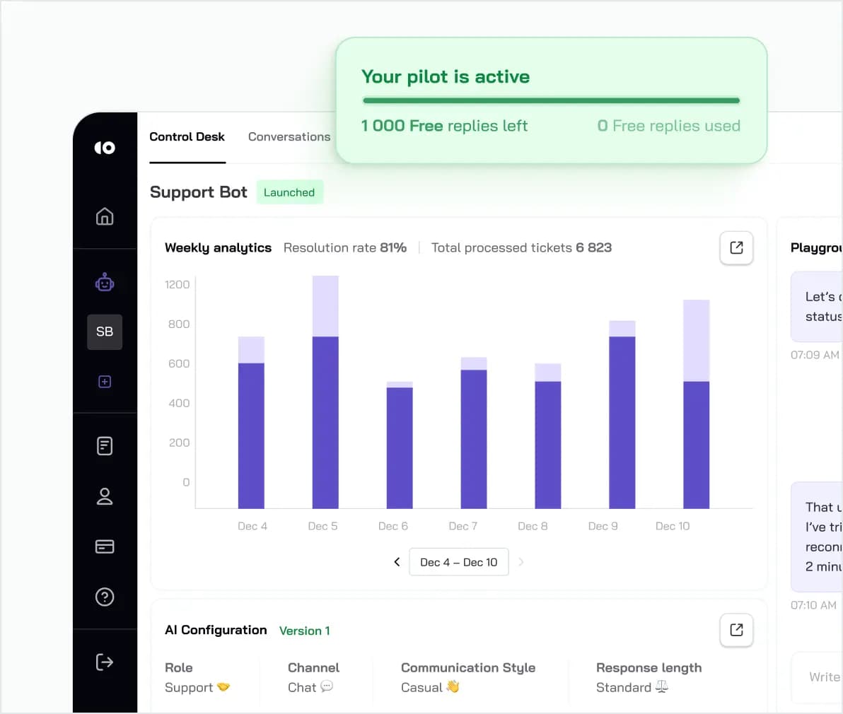 How do you add AI to Zoho Desk?