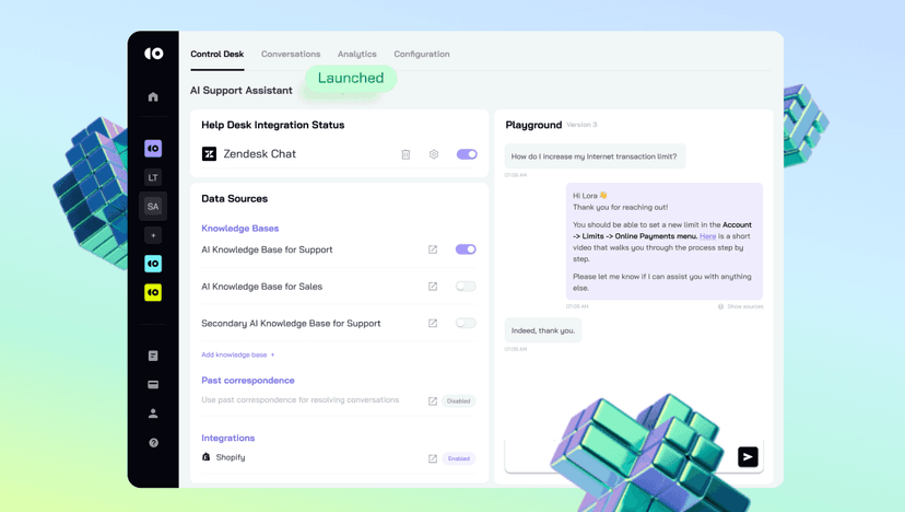 Platform with a Fully Customizable AI Agent