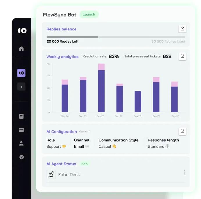 Go live on your preferred channels – website or in-app chat, email, or social media — users get help instantly.