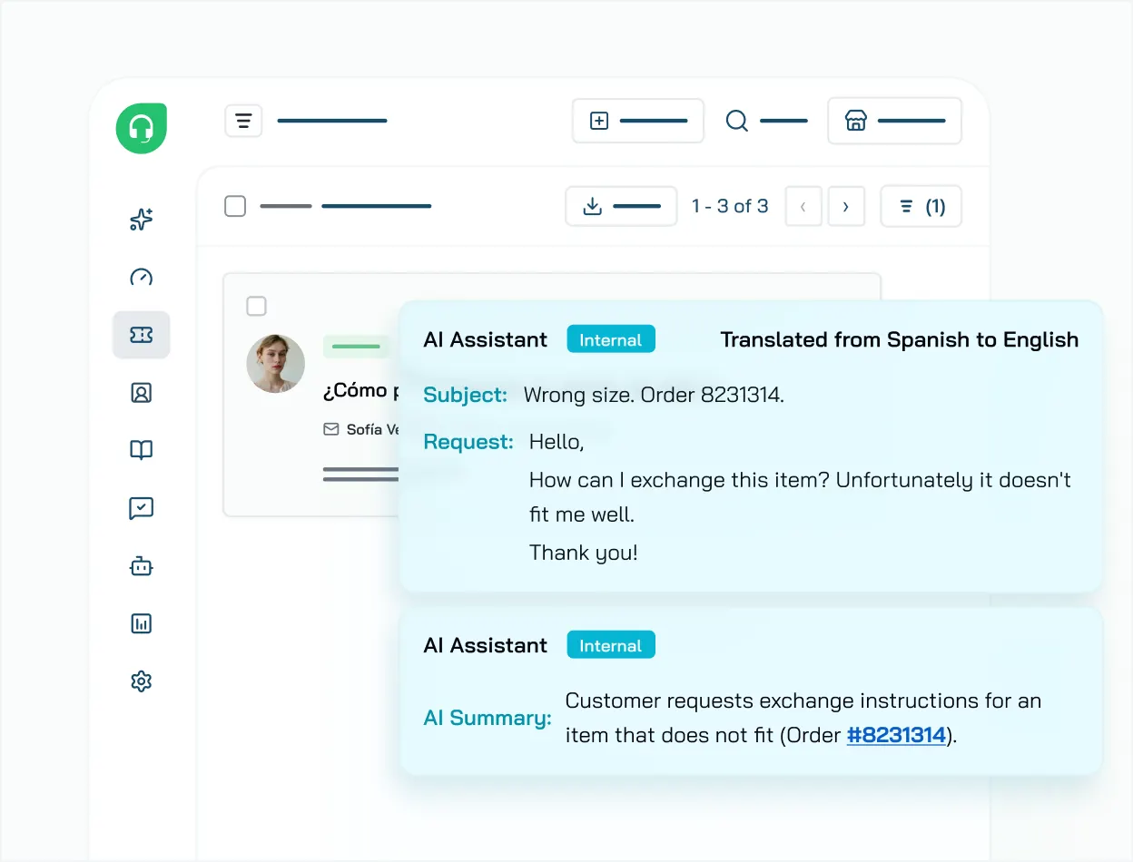 CoSupport AI Assistant drafting a context-aware reply inside Freshdesk