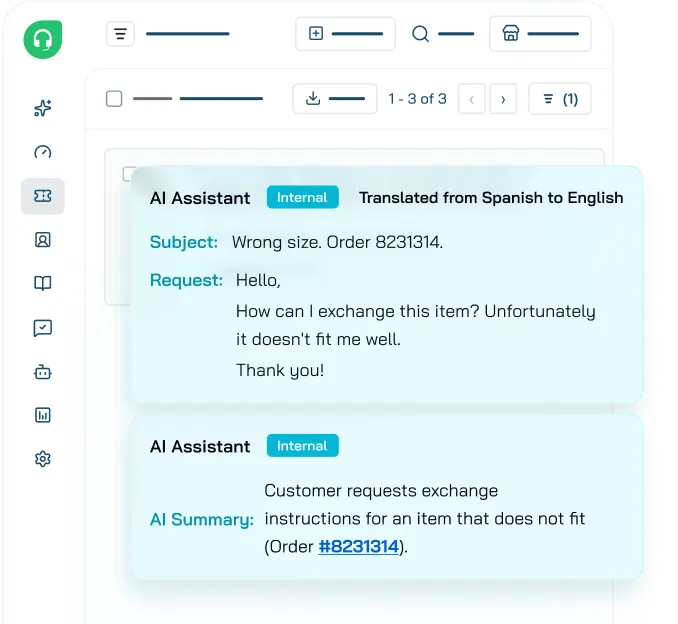CoSupport AI Assistant drafting a context-aware reply inside Freshdesk